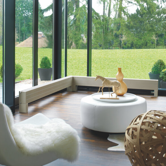 Rendering Zehnder Radiavector Decorative radiator Angled view