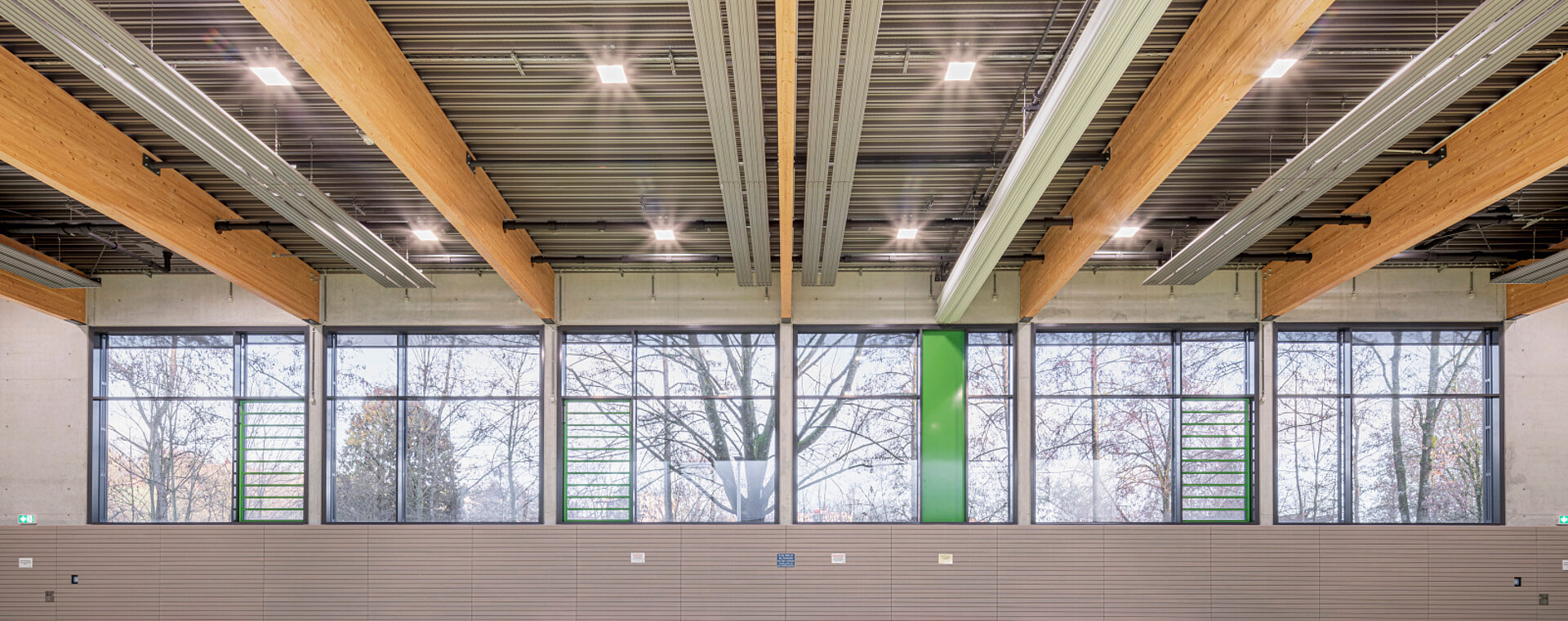 Zehnder ZFP, RHC, CP, Ceiling Panel, Zehnder, Reference, sports hall, foyer, Riedhalle, Steinheim an der Murr