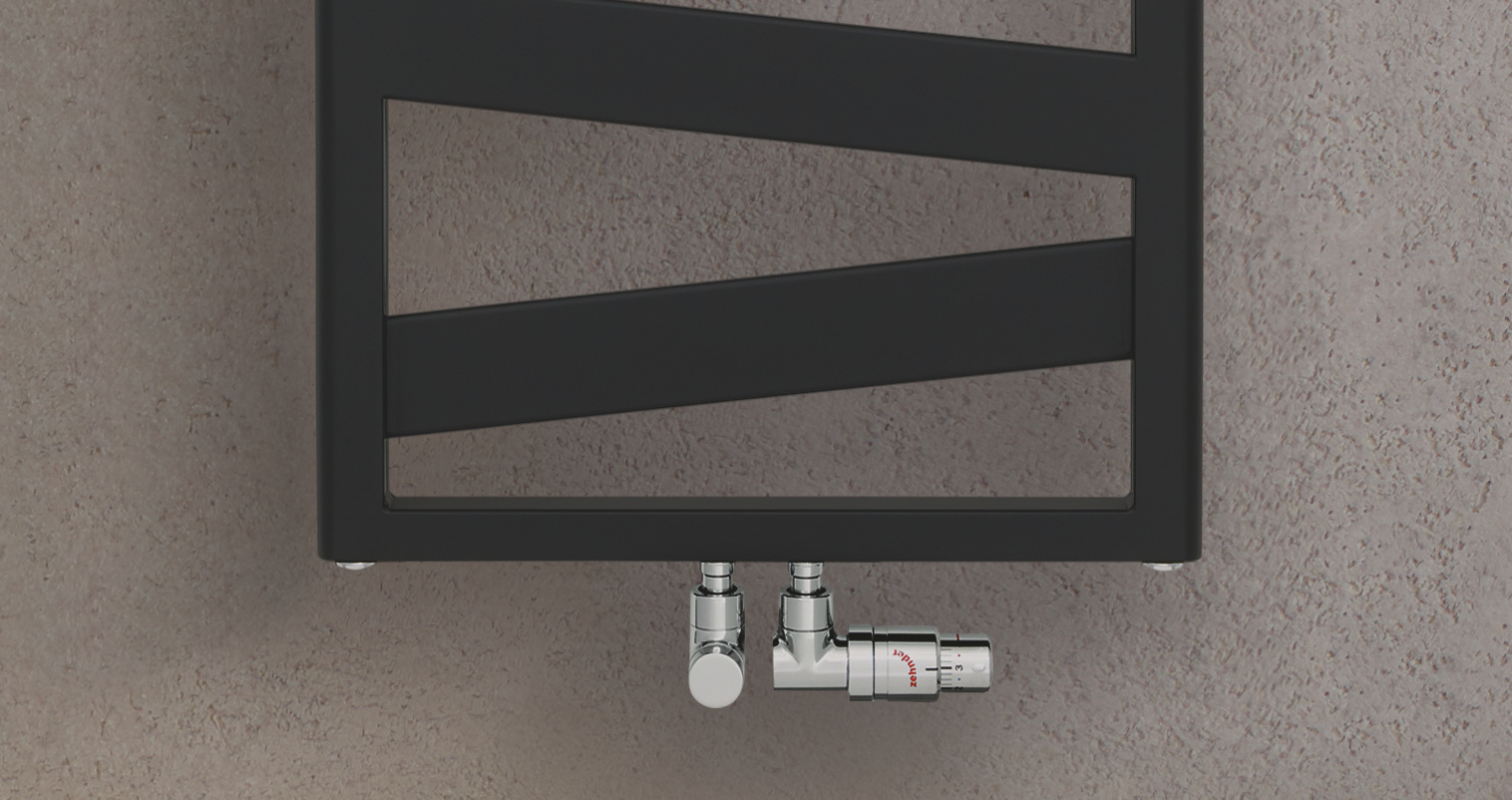 Rendering Zehnder Ribbon Decorative radiator Angled view