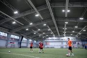 Reference, Indoor soccer arena, football hall, sports, gym, Temp, Barnaul, Russia, Siberia