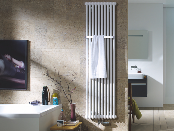 Rendering Zehnder Charleston Bar Decorative radiator Front view